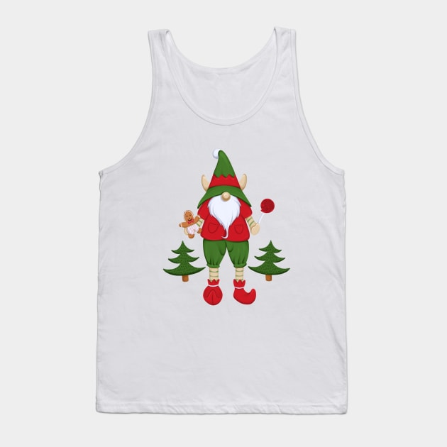 Christmas gnome Tank Top by Torrika